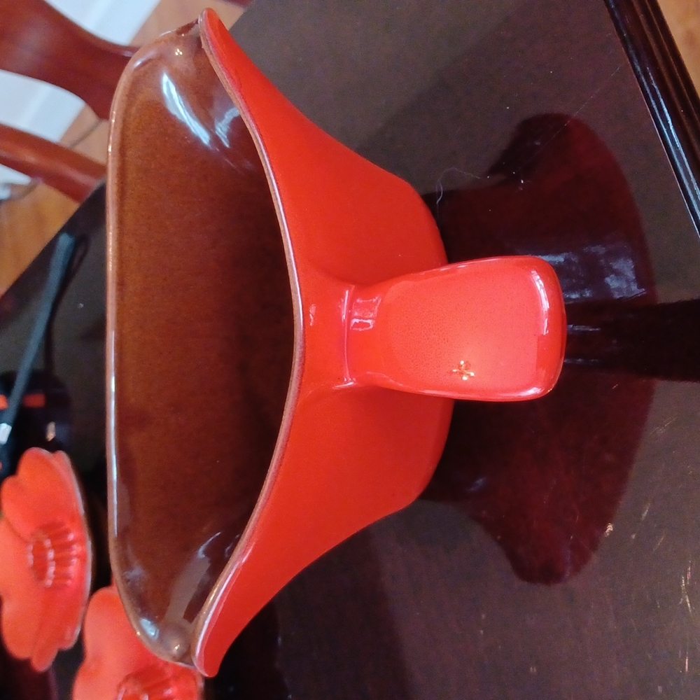 ❤Frankoma West Wind Flame Double Sided Gravy Boat